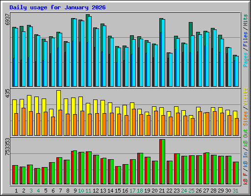 Daily usage for January 2026