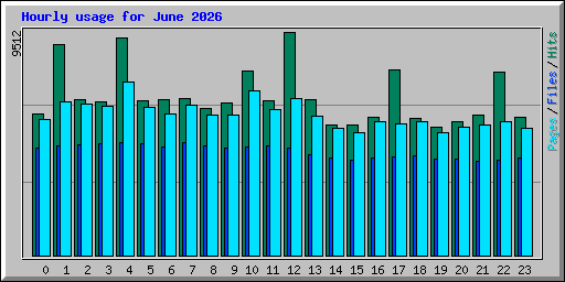 Hourly usage for June 2026