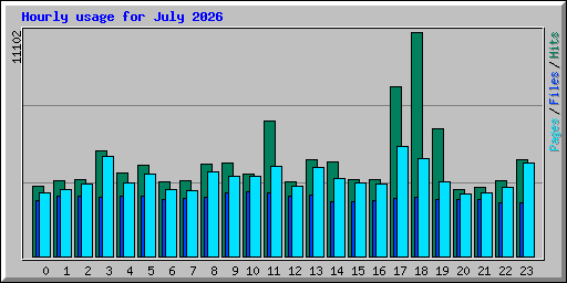 Hourly usage for July 2026