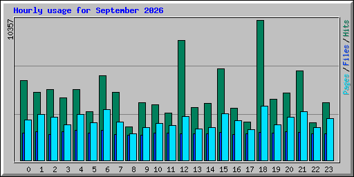 Hourly usage for September 2026